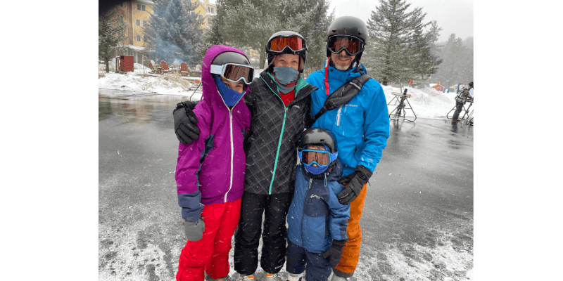 Skiing with the family